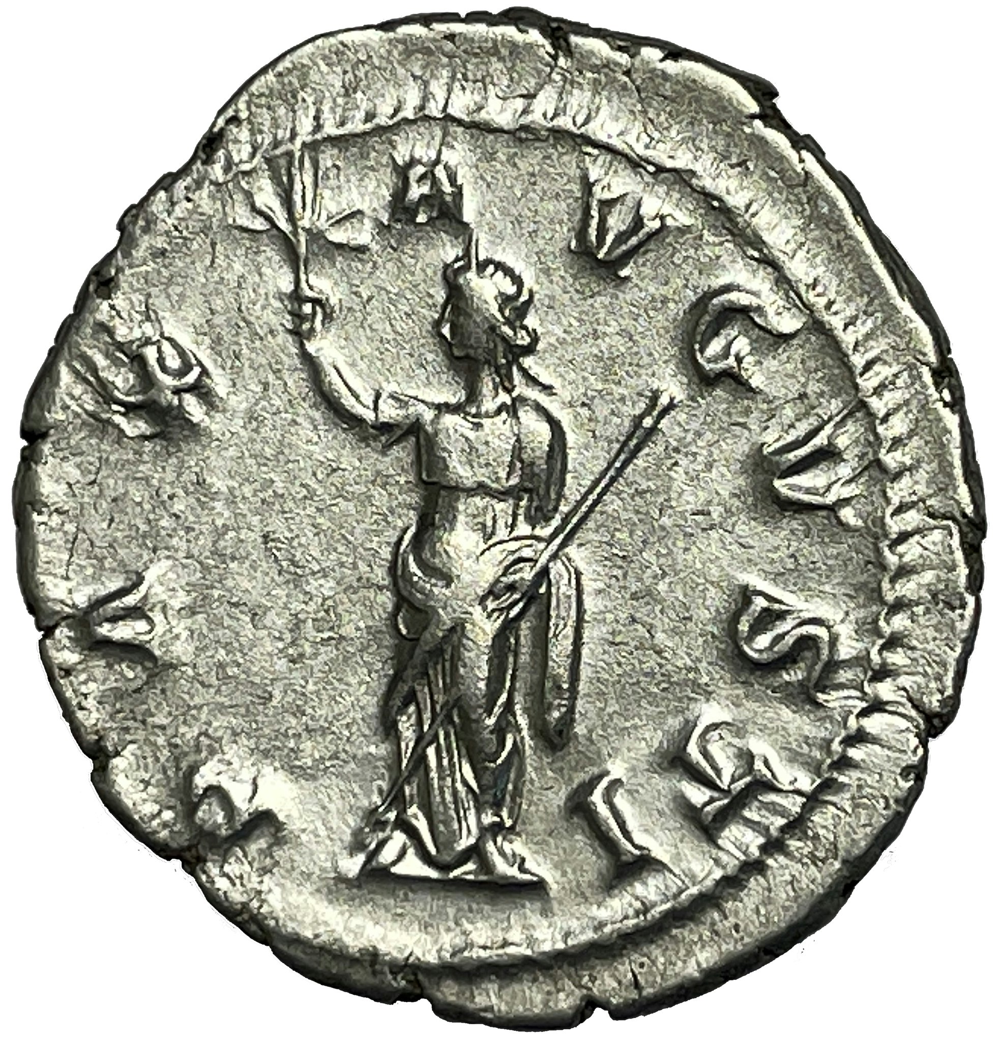 Maximinus 235-238 e.Kr - Vacker denar med skarpt porträtt och bra bottenlyster