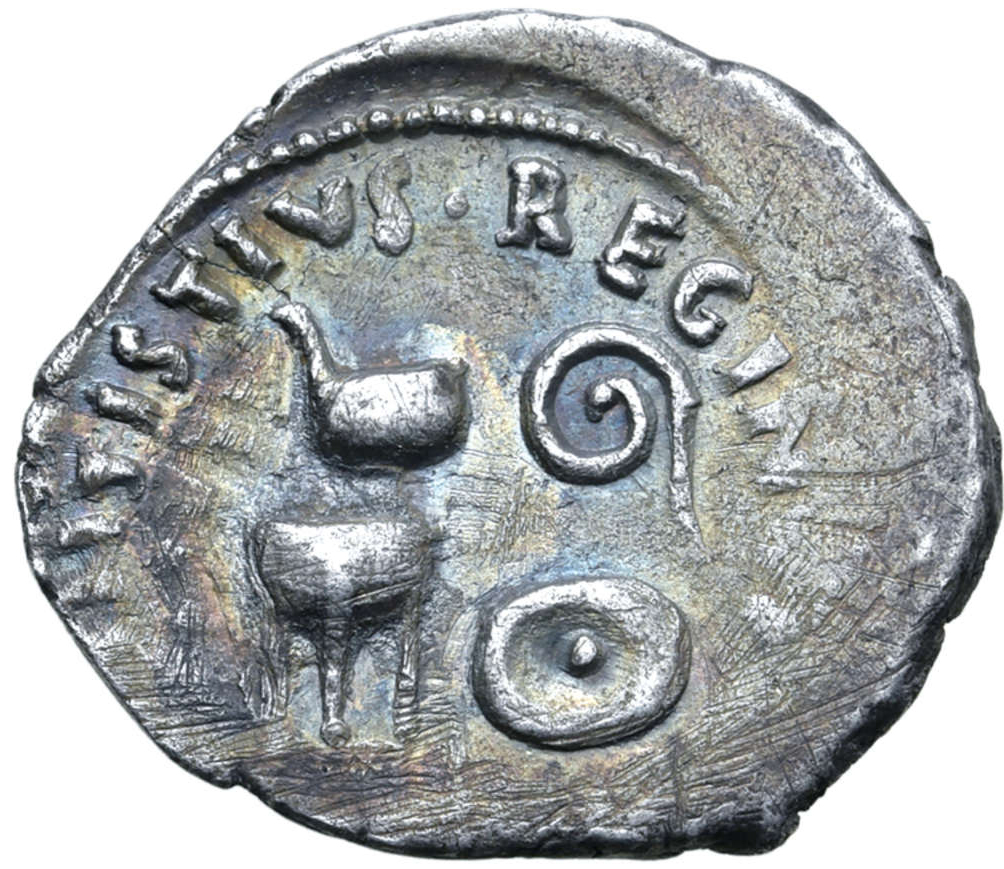 Augustus 27 f.Kr-14 e.Kr - Denar - Underbart skarpt porträtt - Sällsynt mynttyp