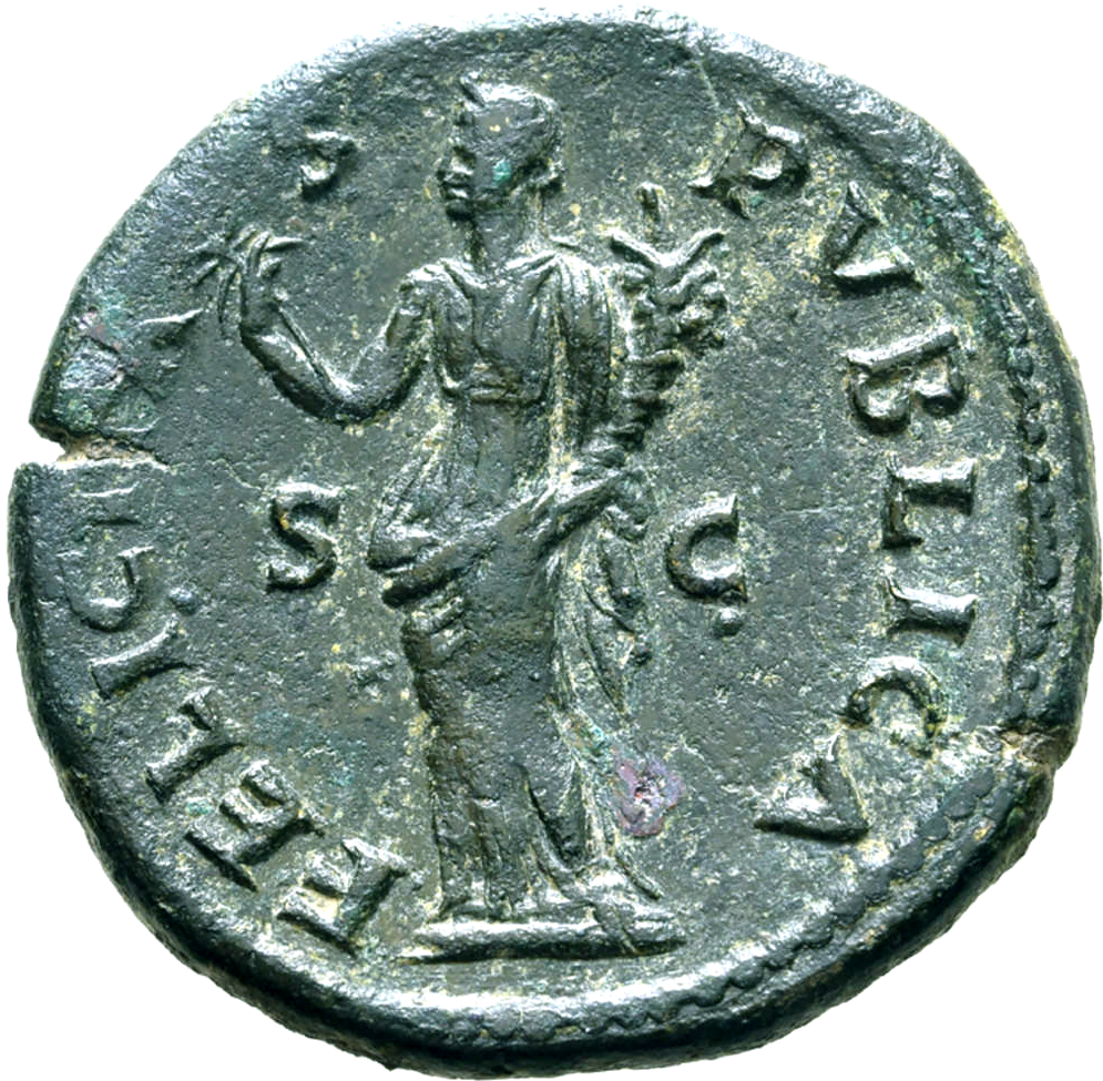 Domitianus 81-96 e.Kr, Dupondius (som Caesar 73-74 e.Kr) - Sällsynt och tilltalande