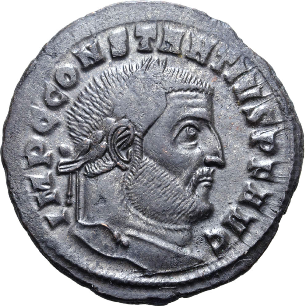 Konstantius I 305-306 e.Kr - Vacker silvrig Follis