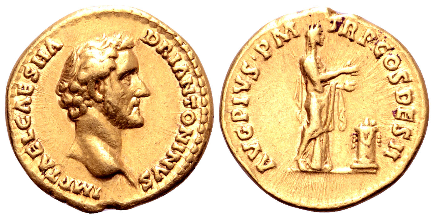 Romerska riket, Antoninus Pius 138-161 e.Kr, Aureus - VACKERT EXEMPLAR!