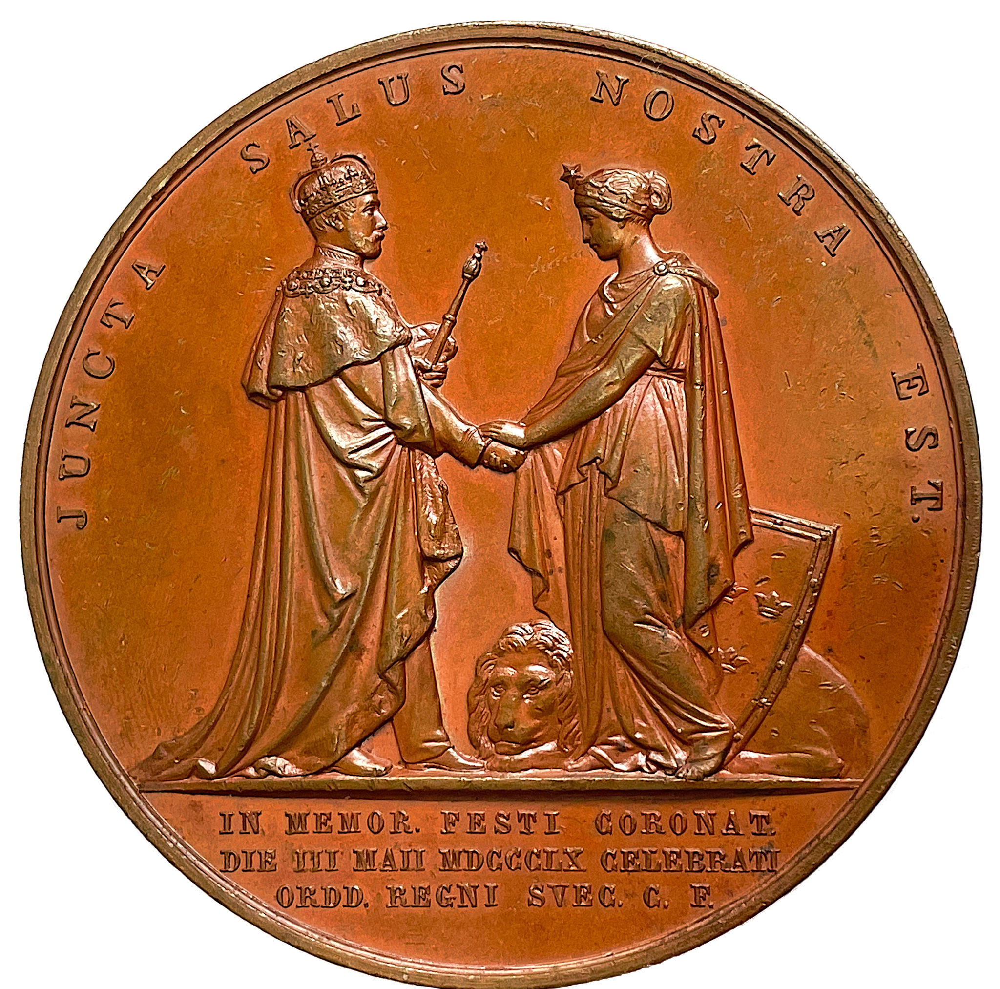 Sverige, Karl XV och drottning Lovisas kröning  1860 av J.E. Eriksson