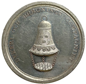Karl XIII - Dykeri och bärgningskompaniets belöningsmedalj 1814 av Carl Enhörning - Extremt sällsynt - RRR