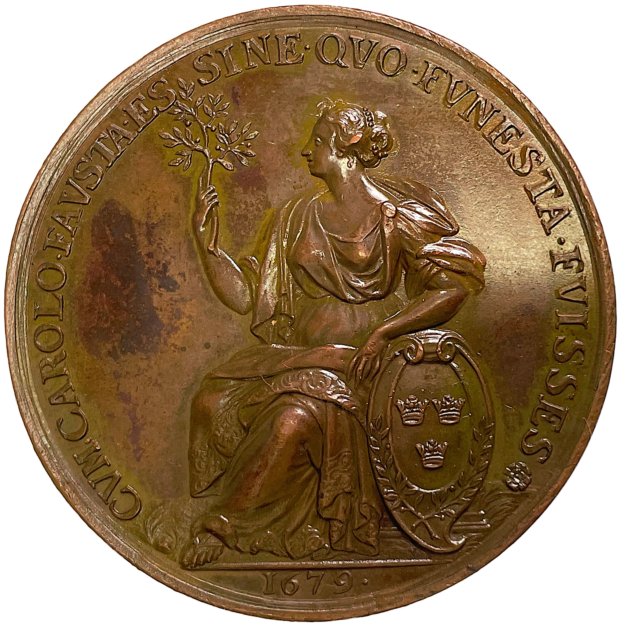 Sveriges ära och lycka återställd genom konungens tapperhet och omtanke 1679 och 1680 av Arvid Karlsteen (1679)