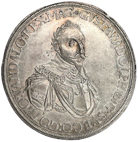 Gustav II Adolf, Augsburg - Mycket vackert exemplar med full präglingsglans