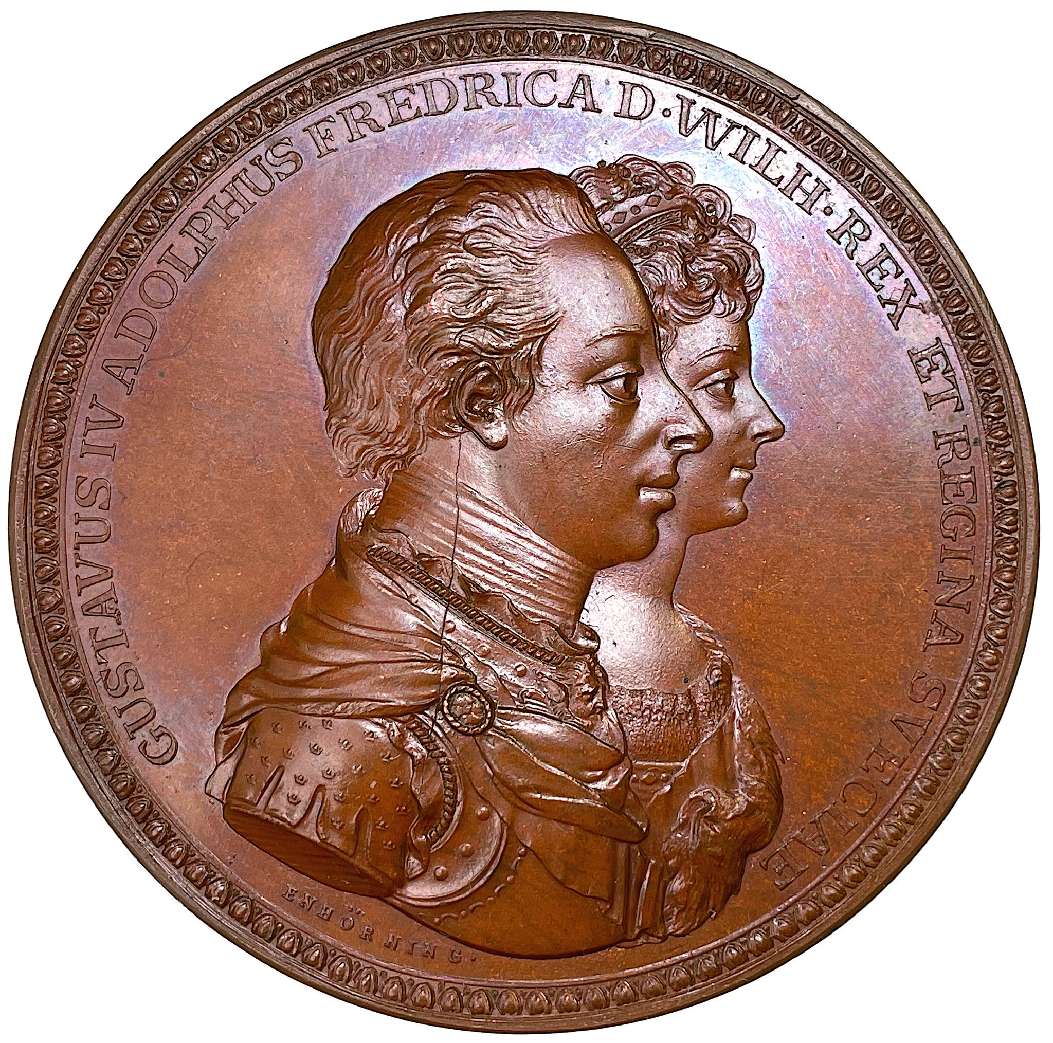 Konungens och drottningens återkomst från Tyskland till Stockholm den 17 februari 1805 av Carl Enhörning - Vackert ocirkulerat exemplar - Mycket Sällynt - RR