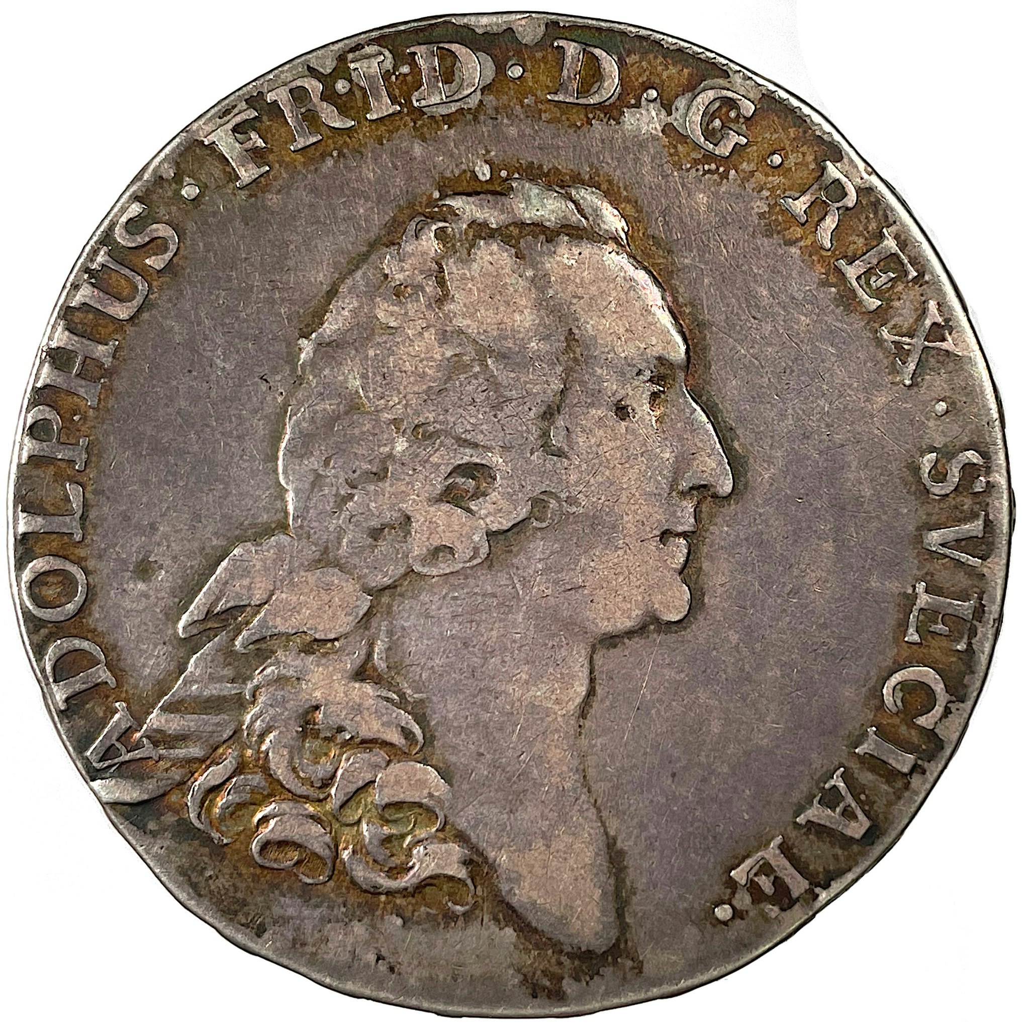 Adolf Fredrik, 3 Daler SM 1770 med 9 Serafer