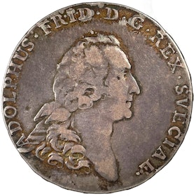Adolf Fredrik, 3 Daler SM 1770 med 9 Serafer
