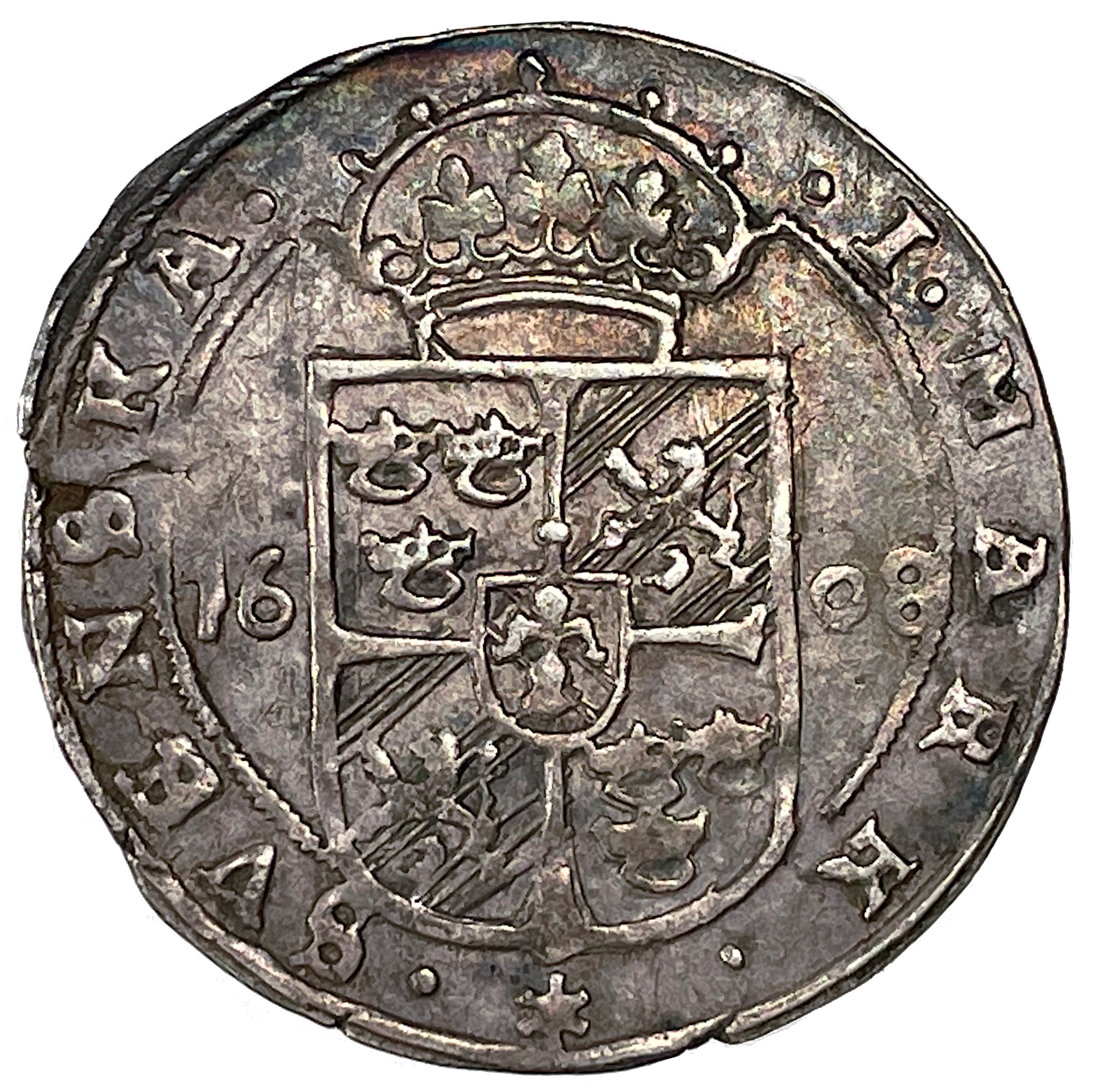 Karl IX, 1 Mark 1608 - SVECOR - Skarpt exemplar med glans