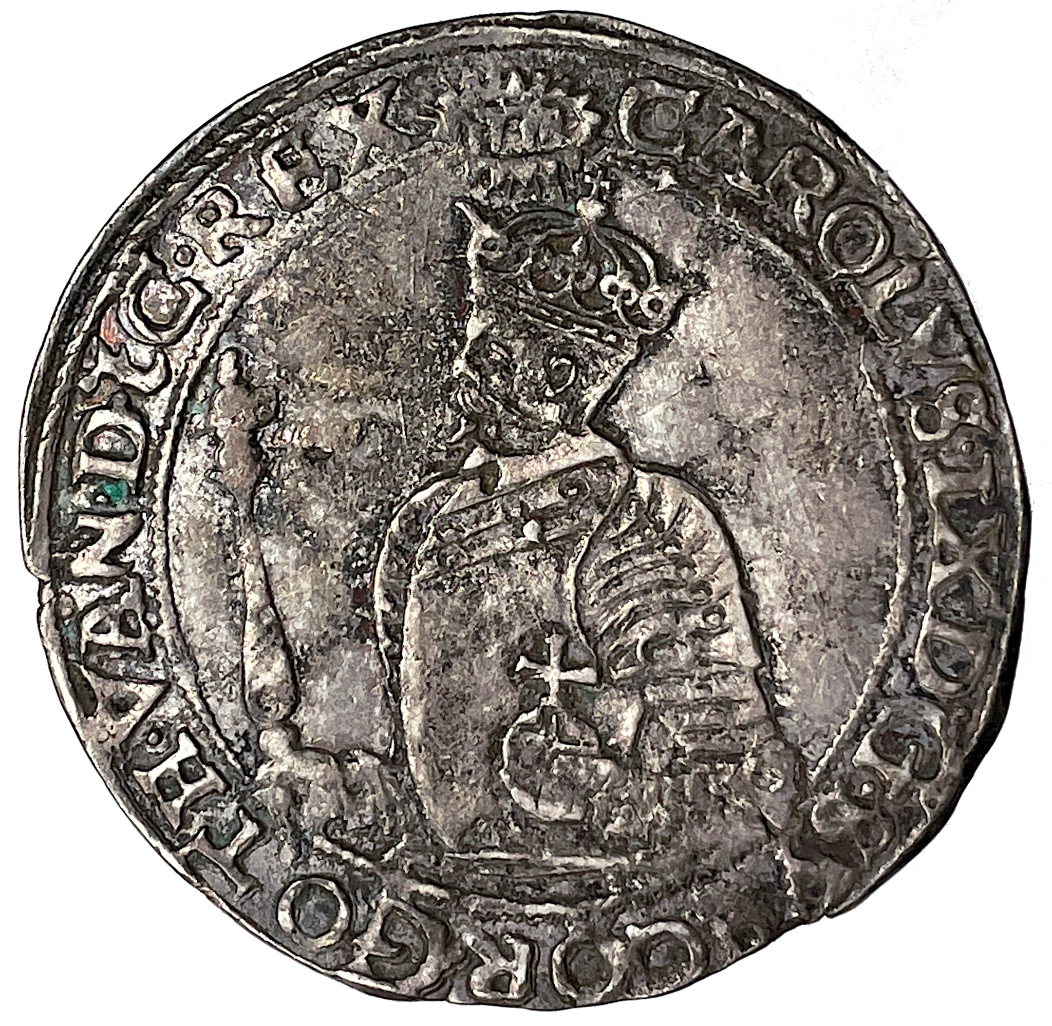Karl IX, 1 Mark 1608 - SVECOR - Skarpt exemplar med glans