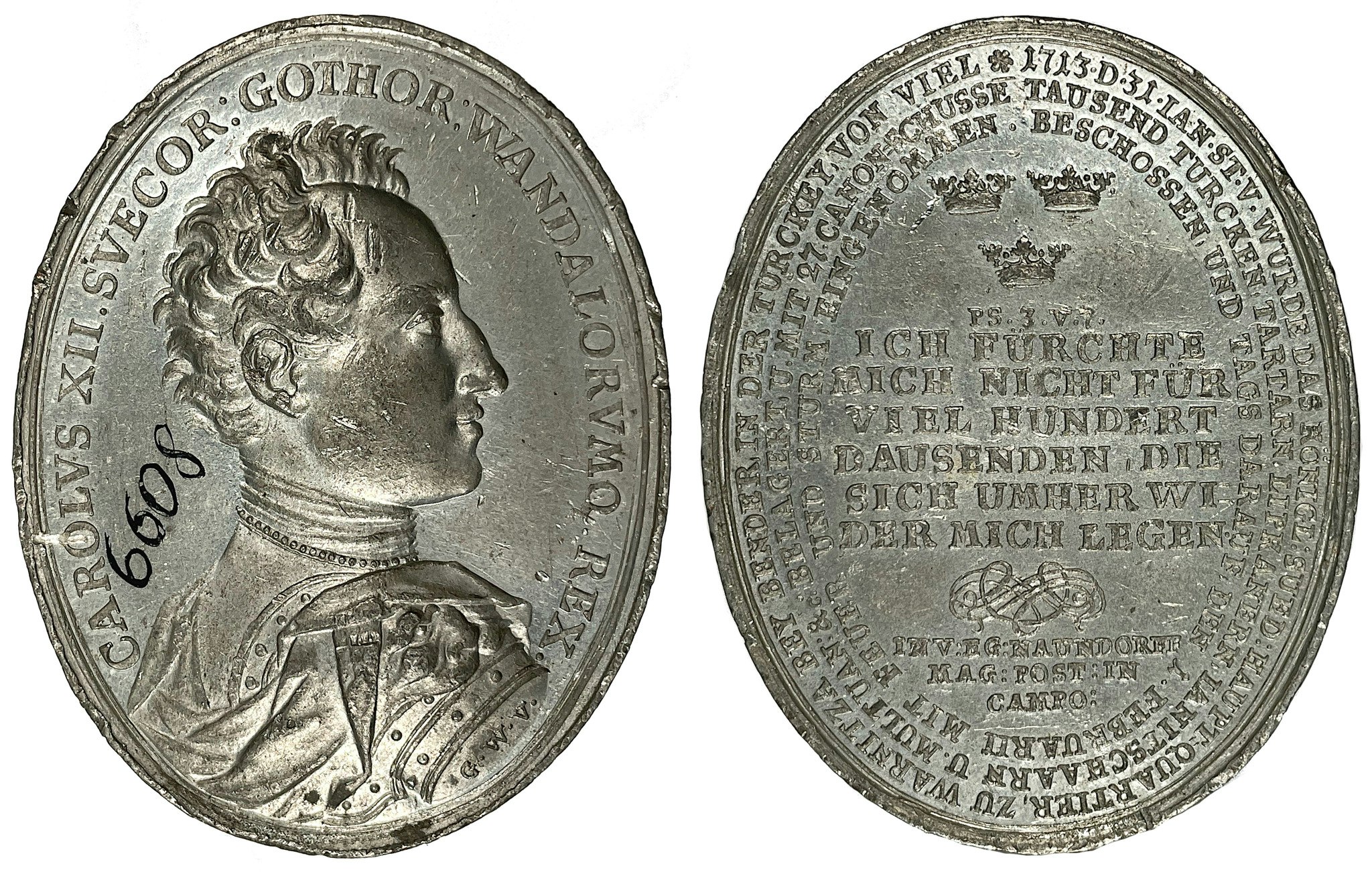 Karl XII - Kalabaliken i Bender 1713 - MYCKET SÄLLSYNT - RR - TOPPEXEMPLAR