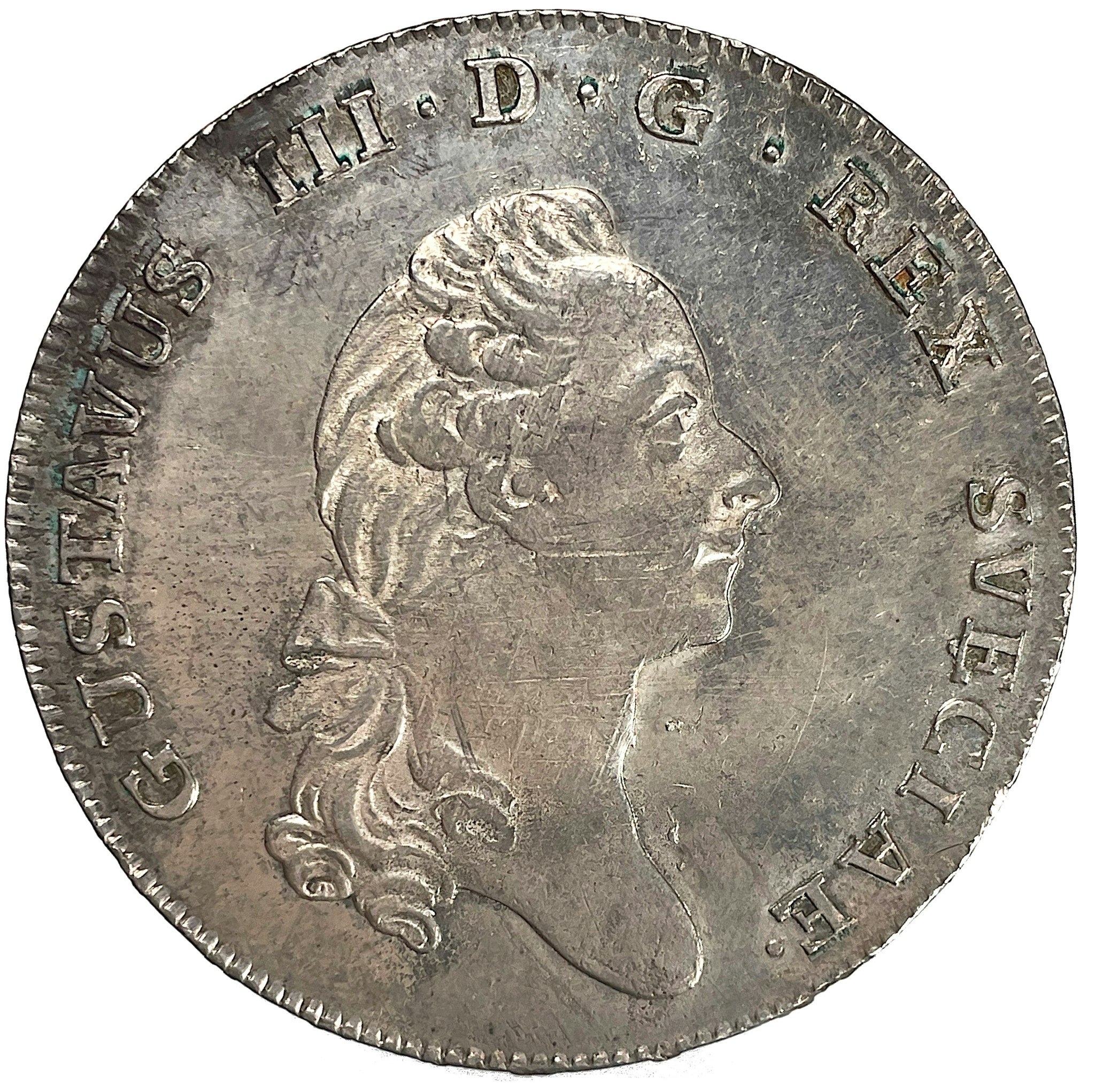Gustav III, Riksdaler 1781/79 med 1781-års bild  RAR - 13 ex i privat ägo