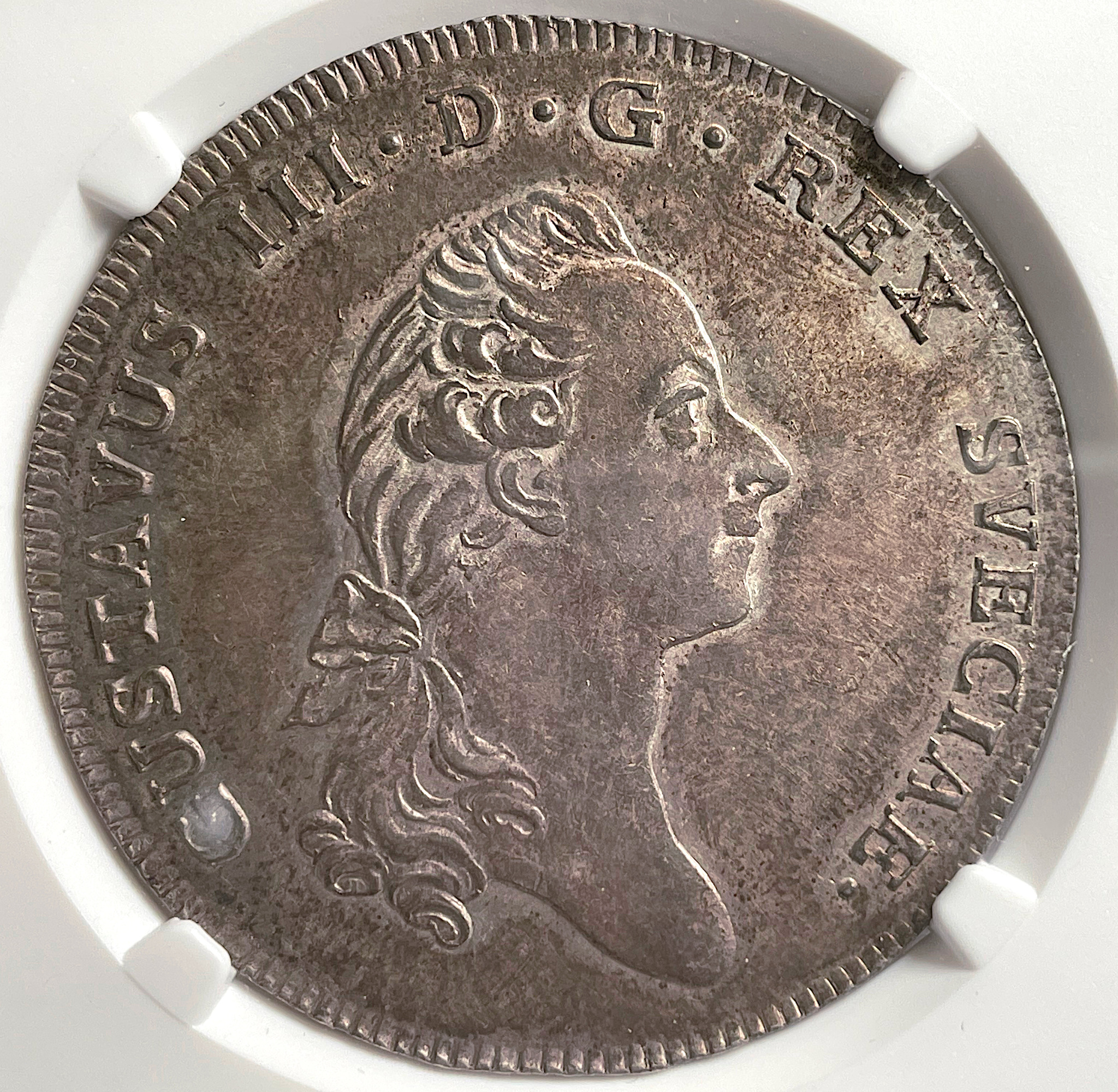 Gustav III, Riksdaler 1781 - NGC AU58 - Vackert exemplar