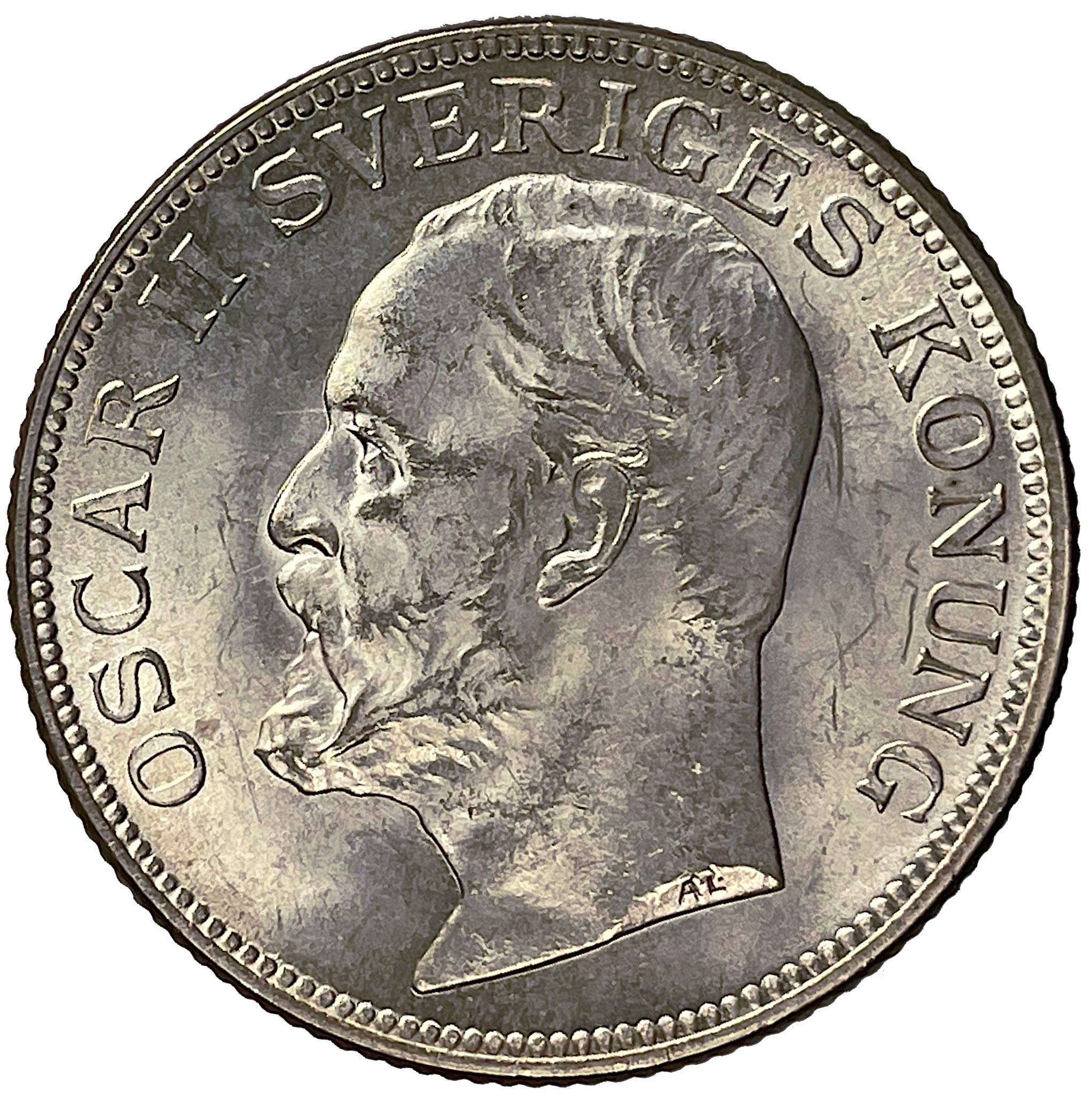 Oskar II, 1 Krona 1907 - Vackert exemplar