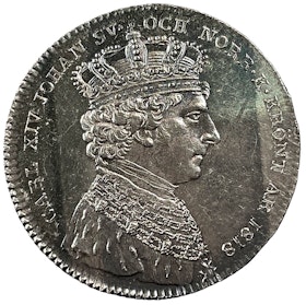 Karl XIV Johan, Kastmynt till kröningen 1818 - Härligt frostaktig relief