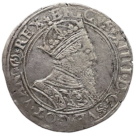 Erik XIV - 1 Mark 1564 - Krona med 5 kronbågar - Ett mynt med härligt metallisk plants