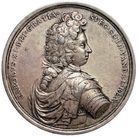 Karl XI med sin drottning Ulrika Eleonora d:ä - 1690 - 5 kända exemplar i privat ägo - Präglad i 4 Riksdalers vikt av Arvid Karlsteen