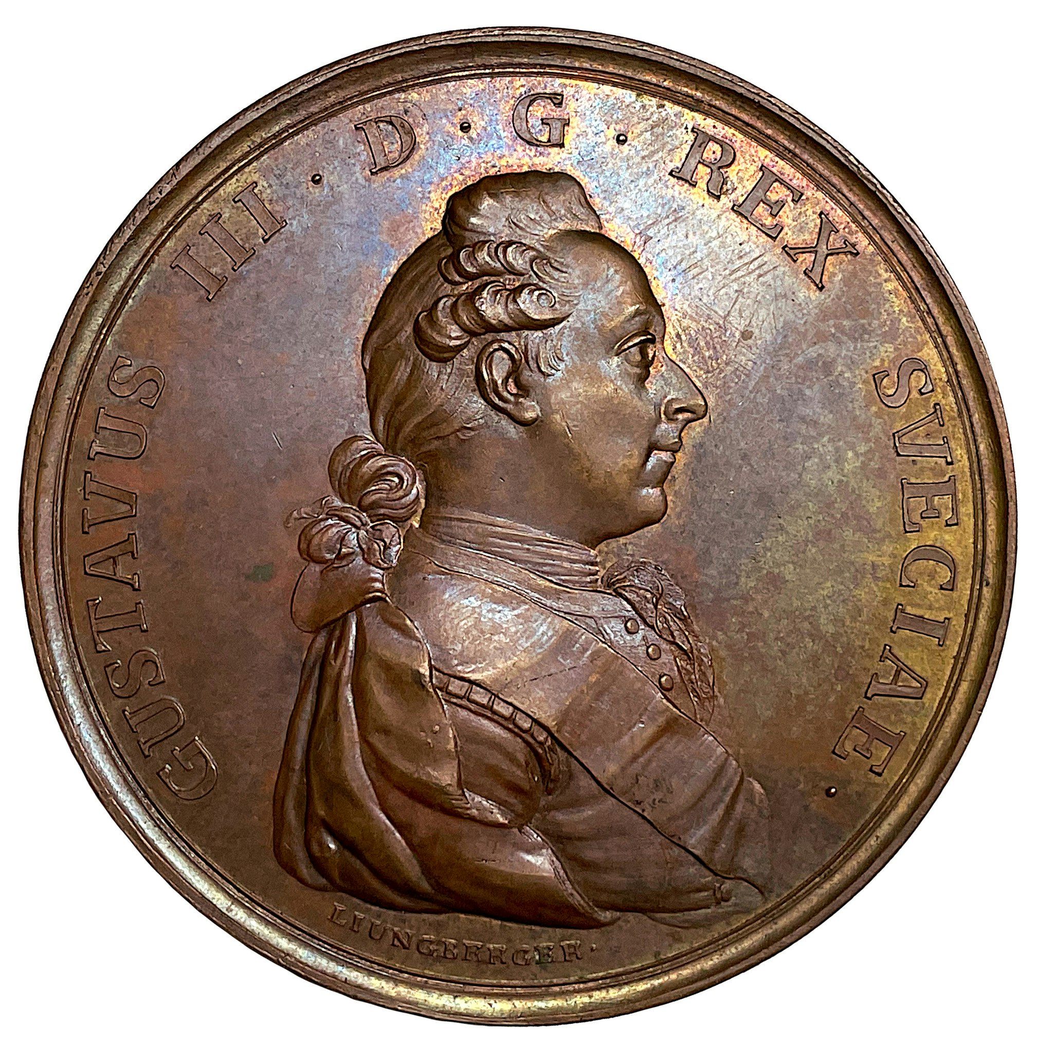 Gustav III hemkommer till Sverige i augusti 1790 efter kriget i Ryssland och freden i Värälä - Hybrid och EXTREMT SÄLLSYNT - RRR