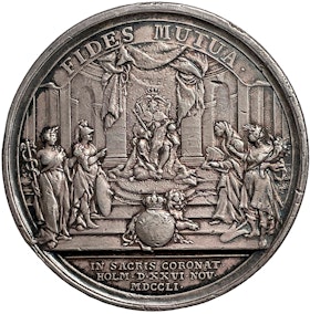 Adolf Fredriks kröning i Stockholms storkyrka den 26 november 1751 HYBRID Wikman & Fehrman -  EXTREMT SÄLLSYNT
