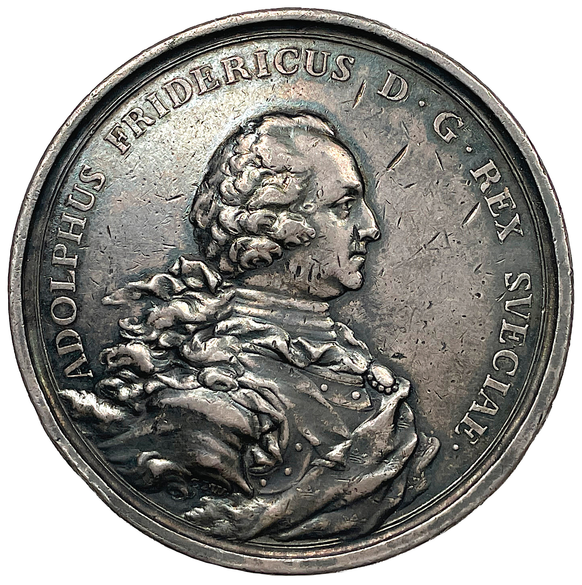 Adolf Fredriks kröning i Stockholms storkyrka den 26 november 1751 av Daniel Fehrman -  SÄLLSYNT