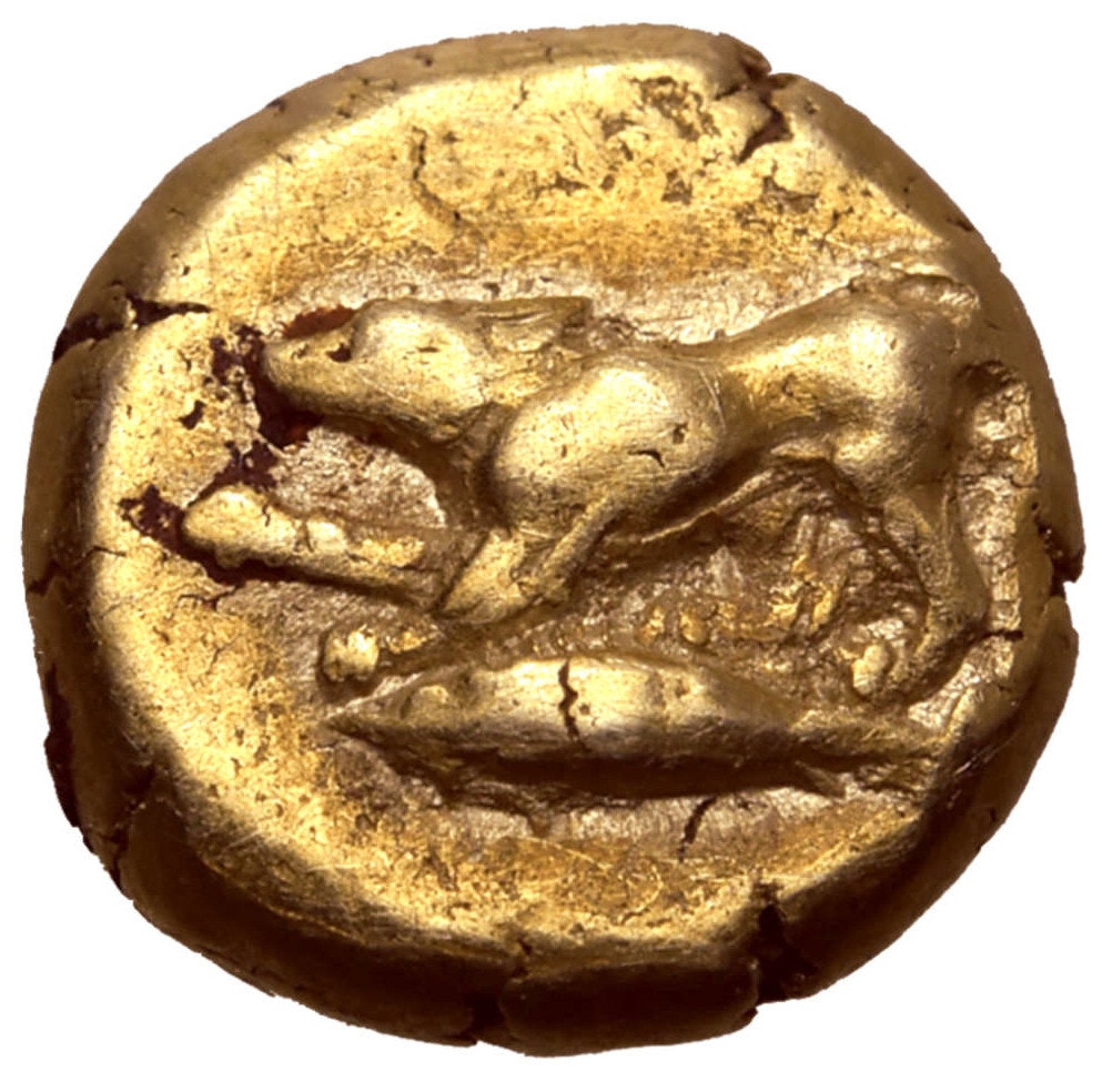 Mysien, Kyzikos 1/12 Stater (guld). Cirka 500-450 f.Kr - MYCKET SÄLLSYNT