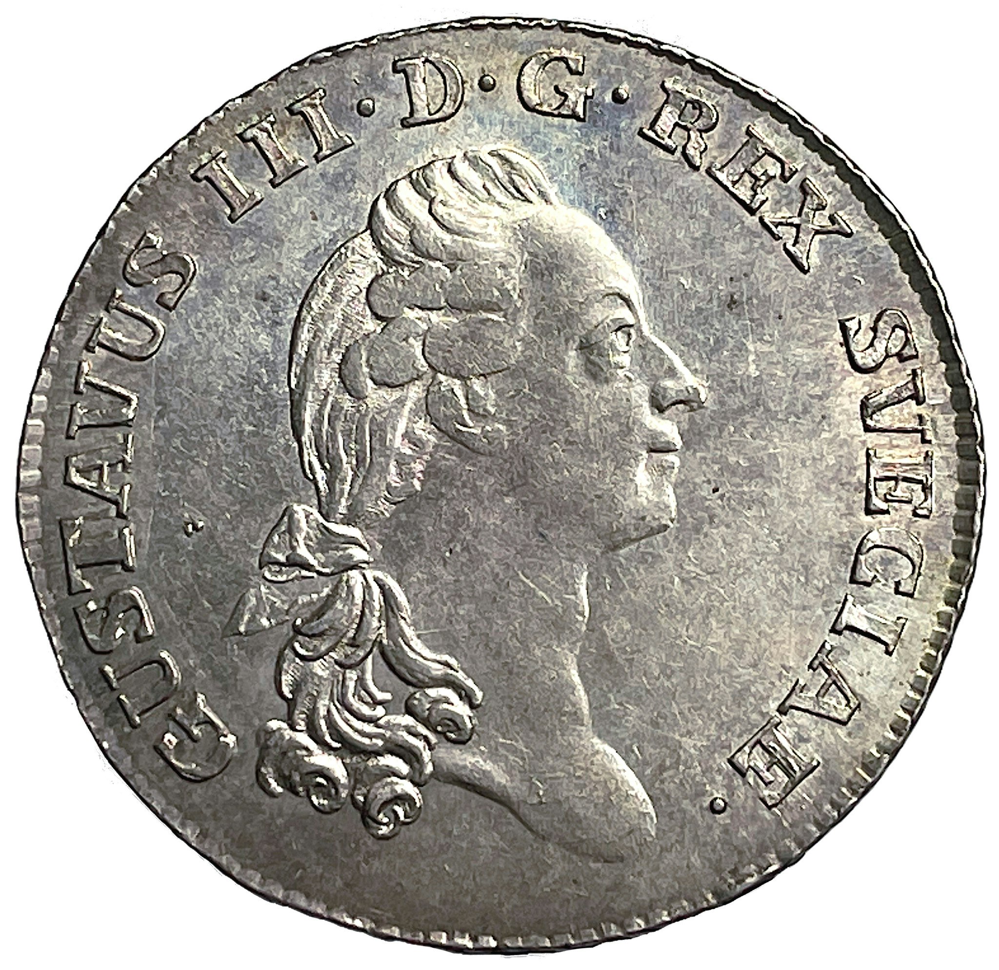 Gustav III, 1/6 Riksdaler 1783 - Ett vackert tekniskt ocirkulerat exemplar med närmast fullt bevarad präglingsglans