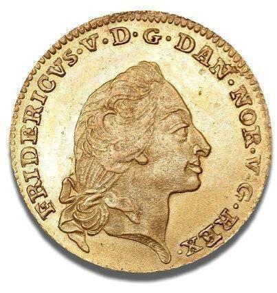 Danmark, Frederik V, Kurantdukat 1759 - OCIRKULERAT TOPPEXEMPLAR