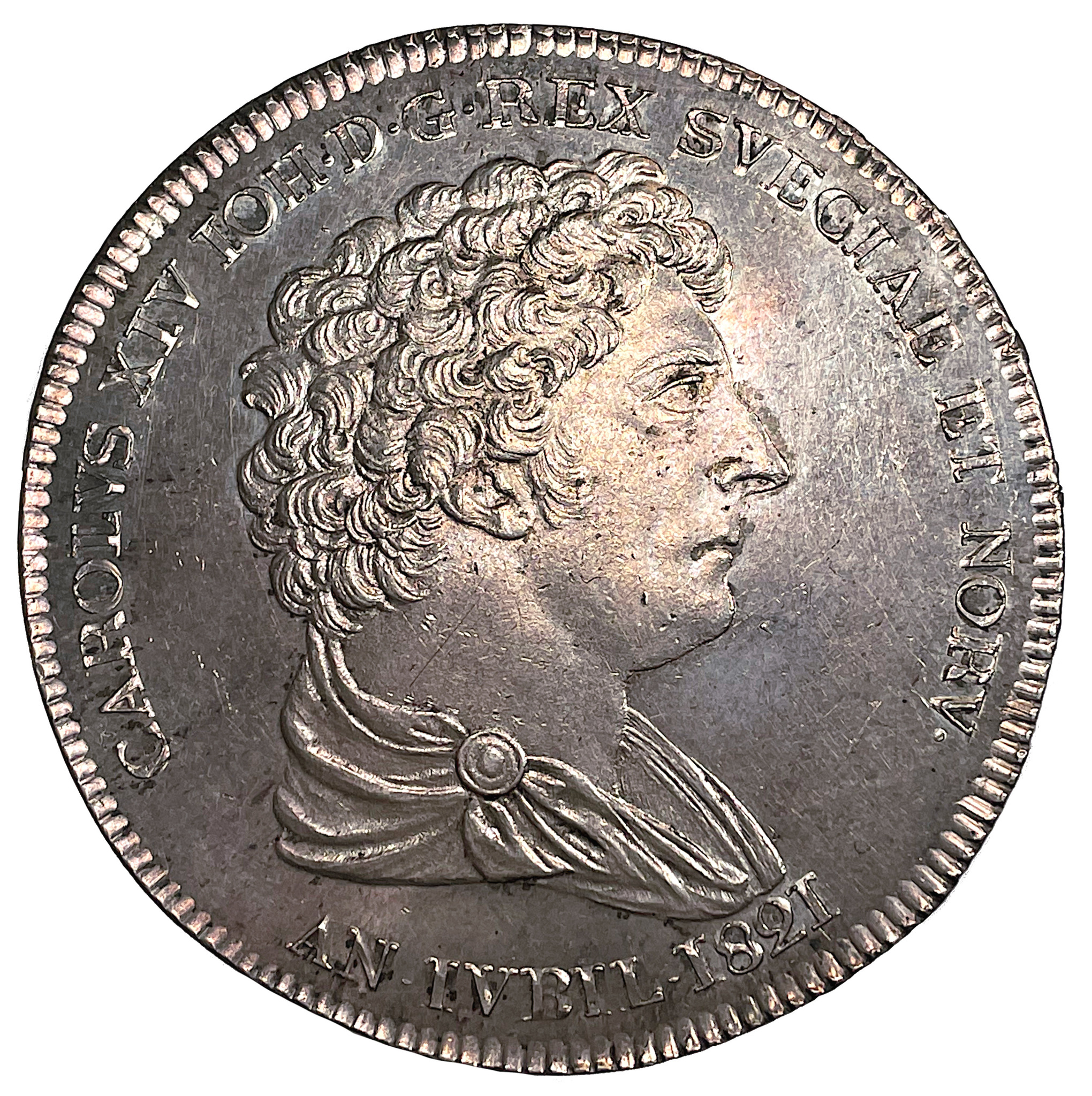 Karl XIV Johan - Jubileumsriksdaler 1821 - Ett vackert toppexemplar