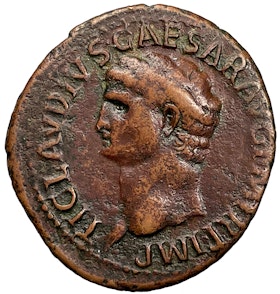 Claudius 41-54 f.Kr - As med kraftfullt och vackert porträtt
