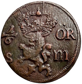 Karl XI - 1/6 Öre SM 1668 - Ett osedvanligt vackert exemplar