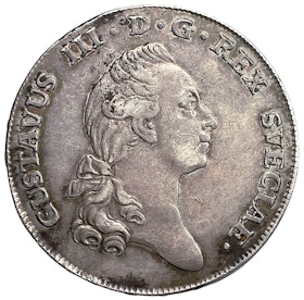 Gustav III - 2/3 Riksdaler 1779 - Trevligt exemplar