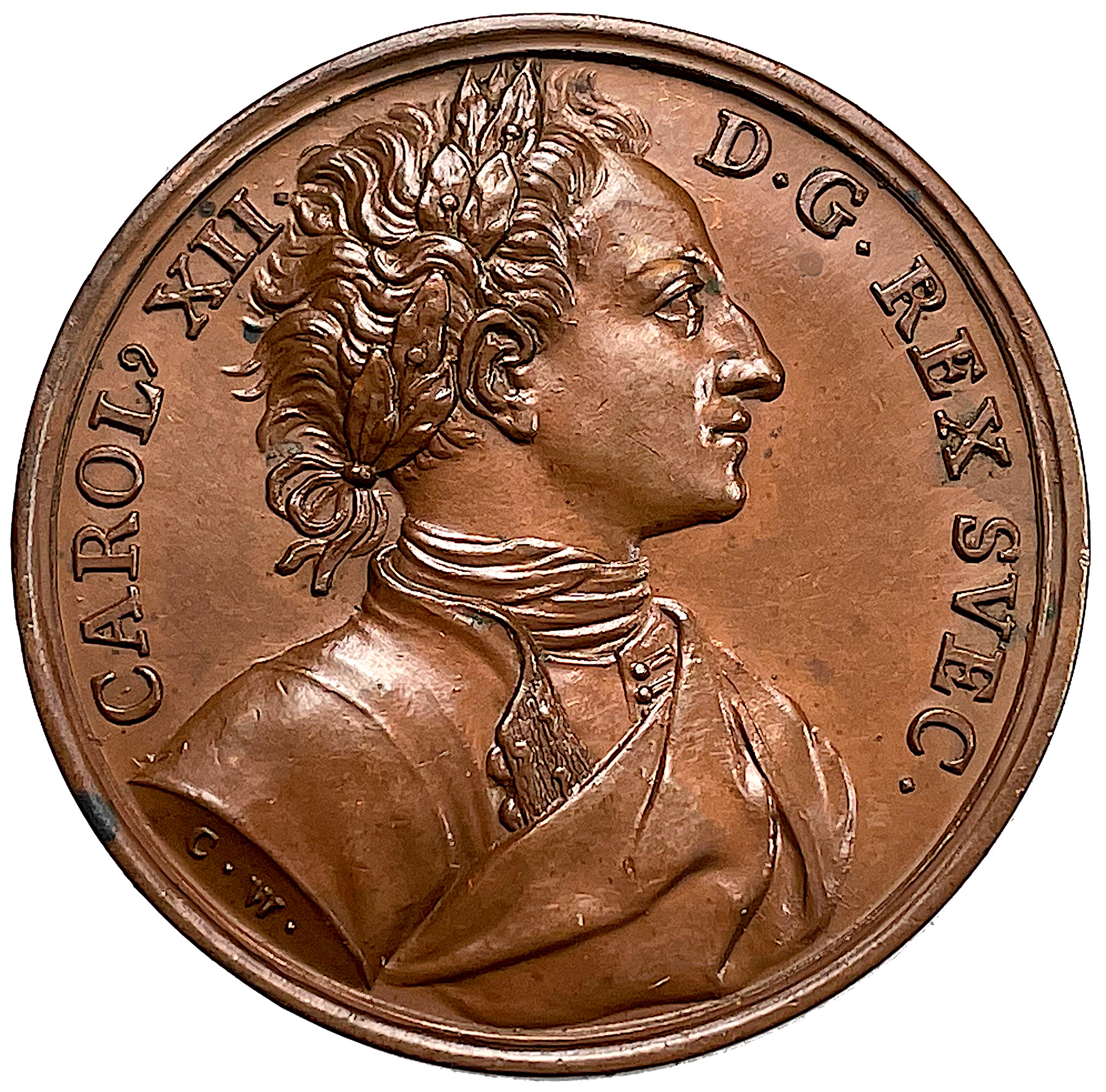 Karl XII:s segrar under åren 1700-1703 och därmed vunna hjälterykte av Christian Wermuth - RRR i brons