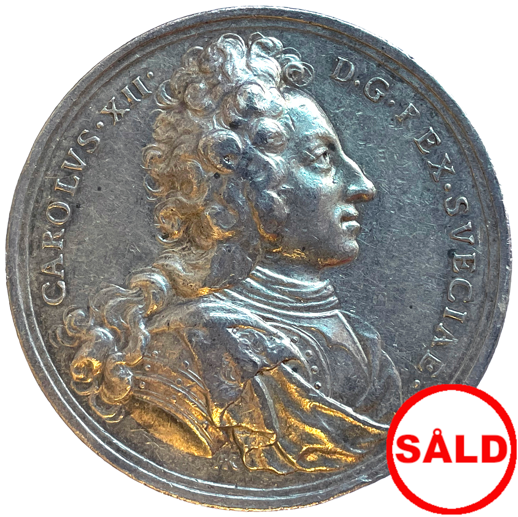 Karl XII - Tvinger Danmark till fred i Traventhal den 18 augusti 1700 - MYCKET RAR - RR - Ex. samling Bonde