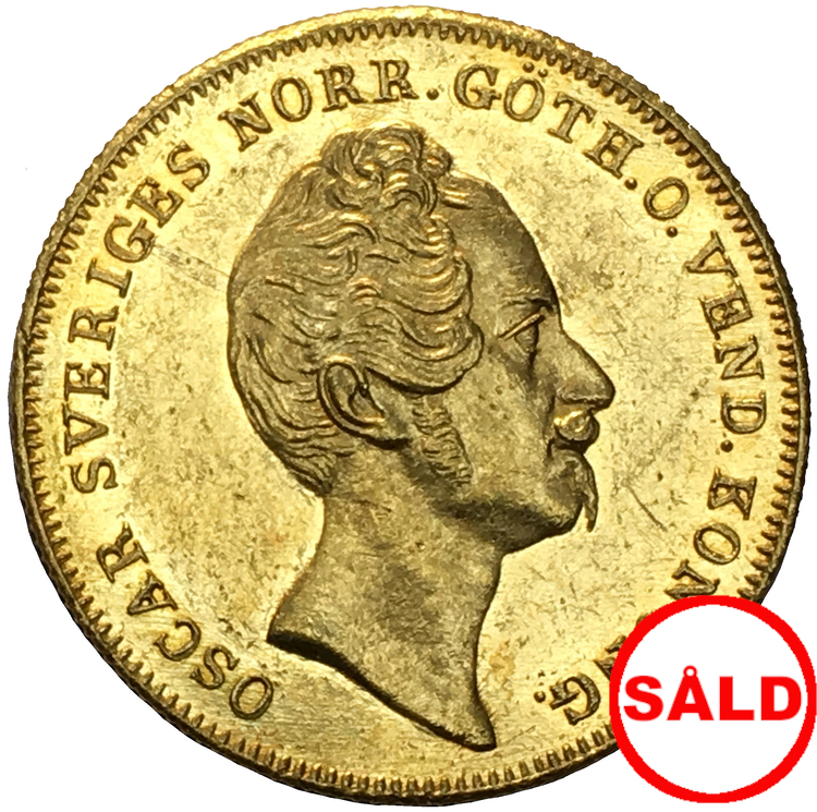 Sverige, Oskar I - 4 Dukater 1850 - Ett praktfullt guldmynt i vacker kvalitet