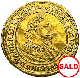 Gustav II Adolf, Nürnberg dukat 1632 - Mycket vackert exemplar med underbar lyster på stort myntämne