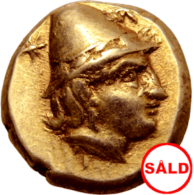 Lesbos, Mytilene, Hekte ca 377-326 f.Kr - Vackert exemplar GULD