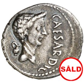 Markus Antonius och Julius Caesar - Vackert och mycket sällsynt, 43 f.Kr
