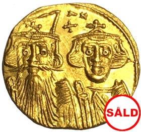 Bysantinska riket, Constans II 641-668 e.Kr, Guldsolidus - OCIRKULERAT PRAKTEXEMPLAR