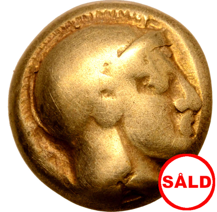 Lesbos, Mytilene Hekte, guld, ca 454-427 f.Kr. XR - Möjligen UNIK i privat ägo