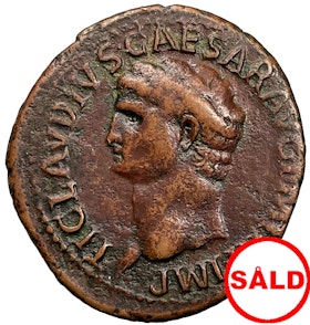 Claudius 41-54 f.Kr - As med kraftfullt och vackert porträtt