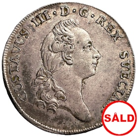 Gustav III - 2/3 Riksdaler 1776