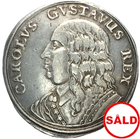 Karl X Gustav - Kastmynt 1654 - till Kröningen - Kvalitet 1+, 10.9g, 31.43mm
