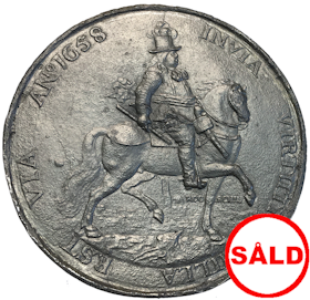 Sverige, Karl X Gustav, Medalj 1658 - Tåget över stora Bält - MYCKET SÄLLSYNT - TOPPEXEMPLAR