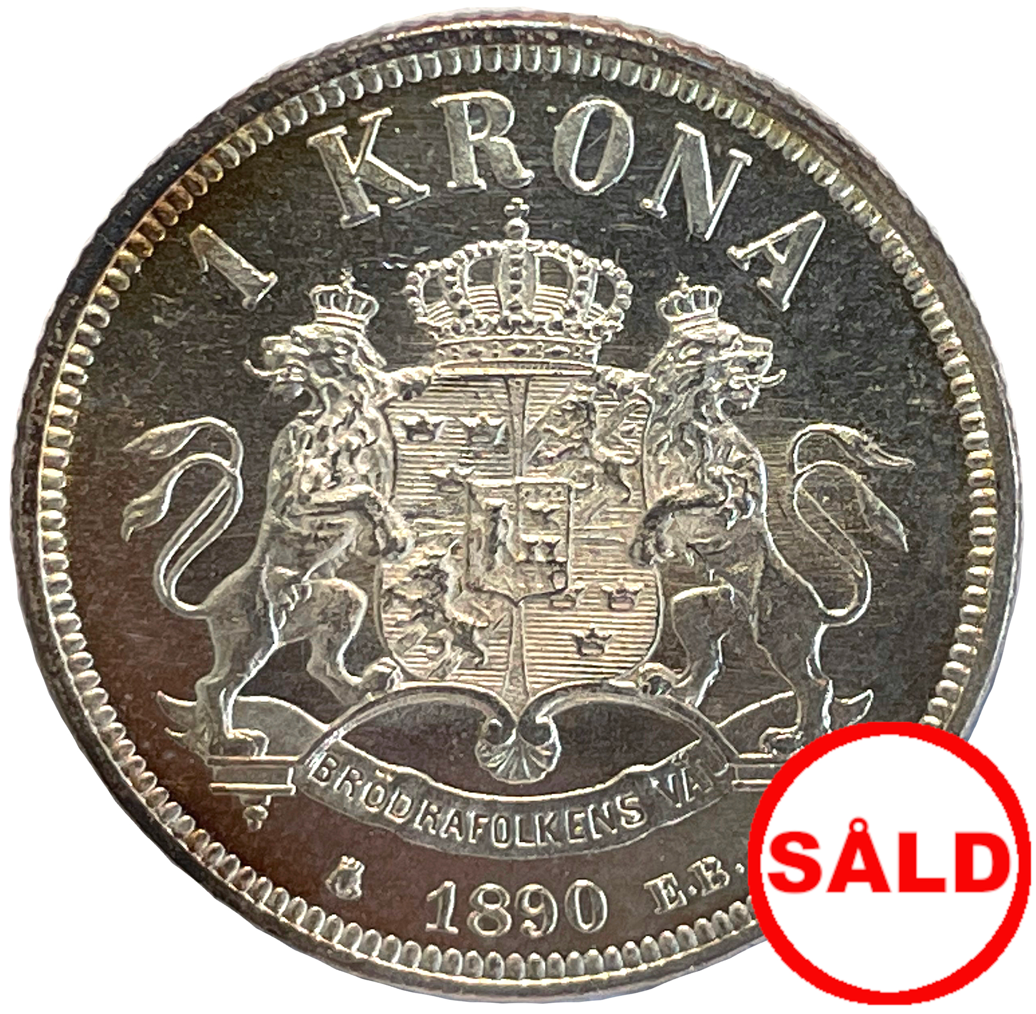 Oskar II - 1 Krona 1890 - PROOFLIKE