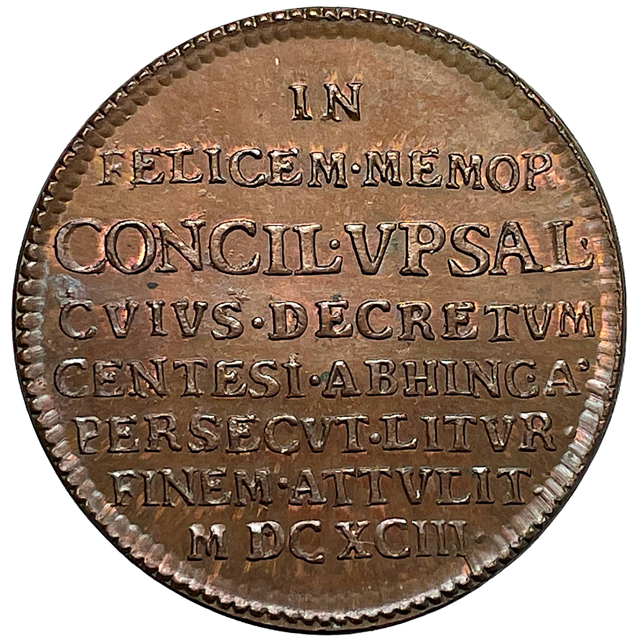 Karl XI - Jubelfesten, till 100-årsminnet 1593-1693 av religionsmötet i Uppsala - Karlsteens elevers 2:a regentlängt - Ocirkulerat praktexemplar