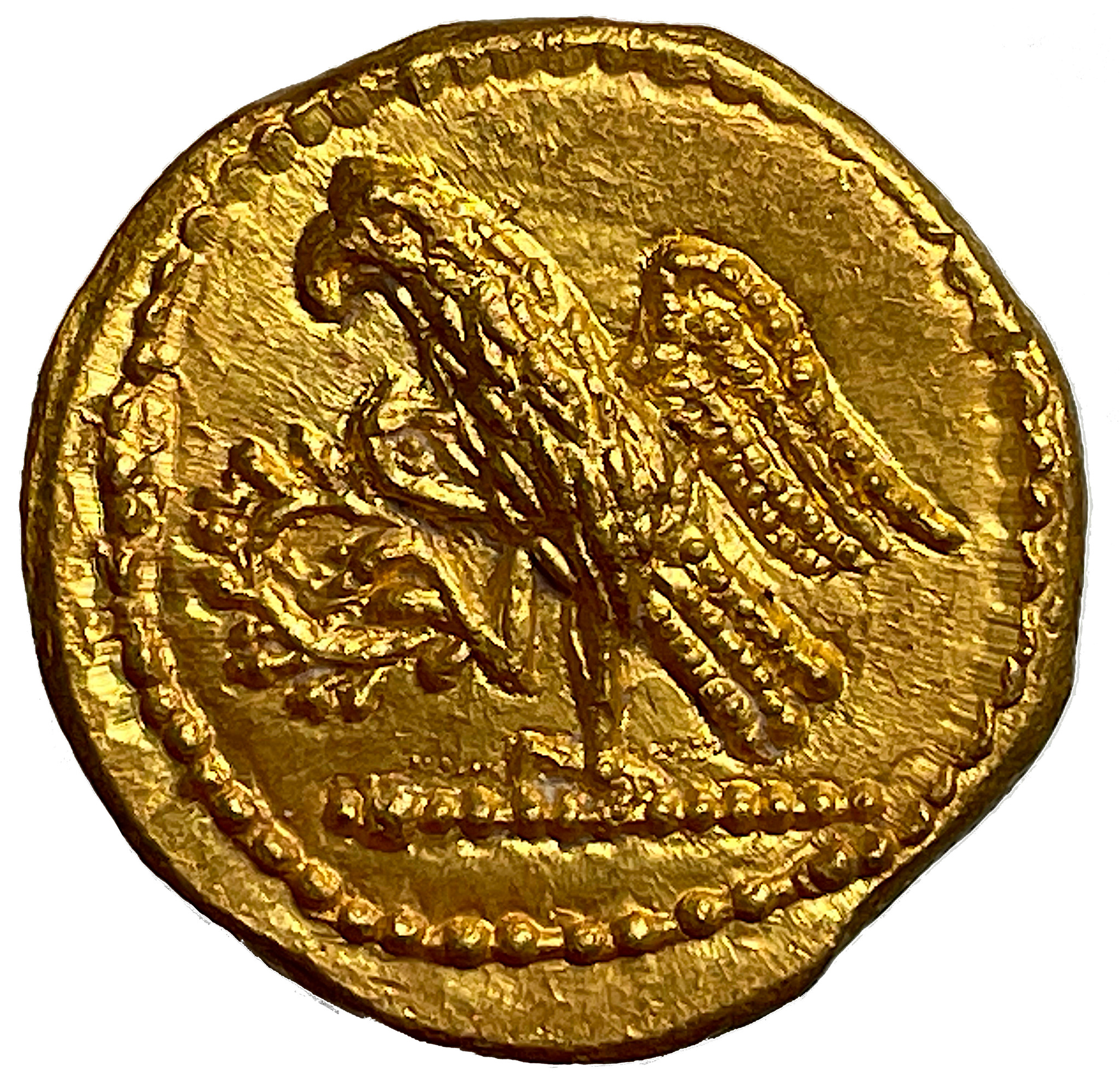 Romerska republiken, Markus Junius Brutus Guldstater ca 43-42 f.Kr - PRAKTEX - MINT STATE