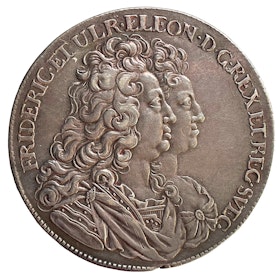 Fredrik I - Riksdaler 1727 med dubbelporträtt - Ett klassiskt och sällsynt ettårstypmynt