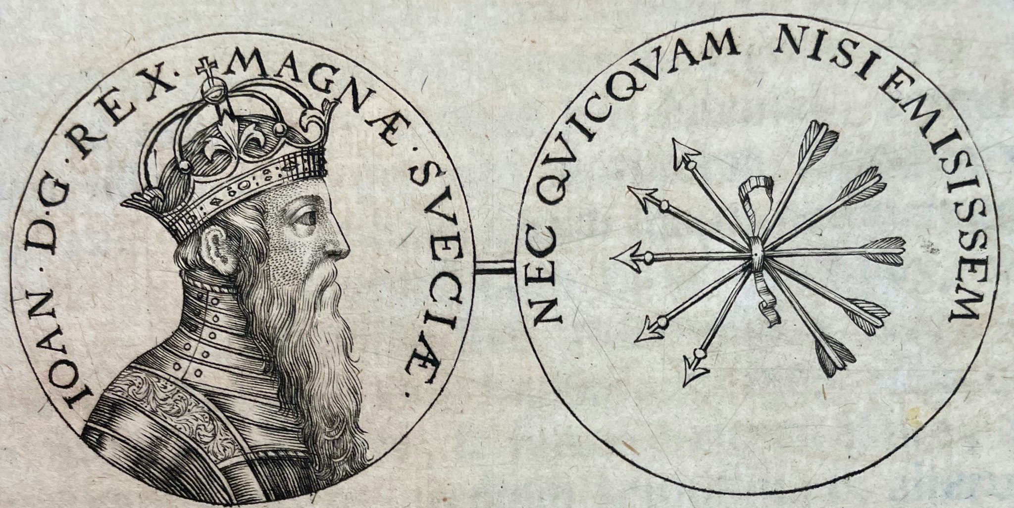 Johan III - Förbundet mellan bröderna Johan (III) och Karl (IX) - Ex. friherre Bonde - Extremt sällsynt - RRR