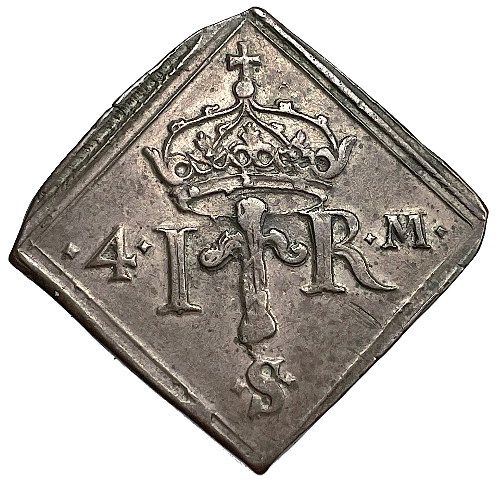 Johan III - 4 Mark Klipping 1571 - Ett vackert välpräglat exemplar med fin originalpatina