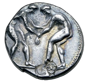 Pamfylien, Aspendos, Stater ca 380/75-330/25 f.Kr - Olympiska motiv - Ett vackert och välpräglat exemplar